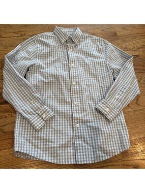 VINEYARD VINES BOYS GRAY PLAID SHIRT LONG SLEEVE SMALL 8-10